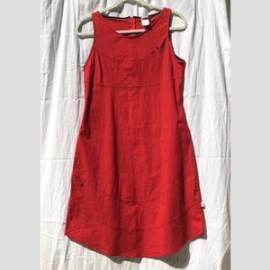 Tcheka Paris red fitted embroidered dress 42 8